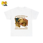250th Anniversary USA Eagle Graphic T-Shirt Gift for Patriots - HQLOL
