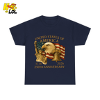 250th Anniversary USA Eagle Graphic T-Shirt Gift for Patriots - HQLOL