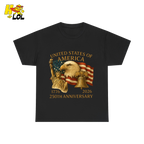 250th Anniversary USA Eagle Graphic T-Shirt Gift for Patriots - HQLOL