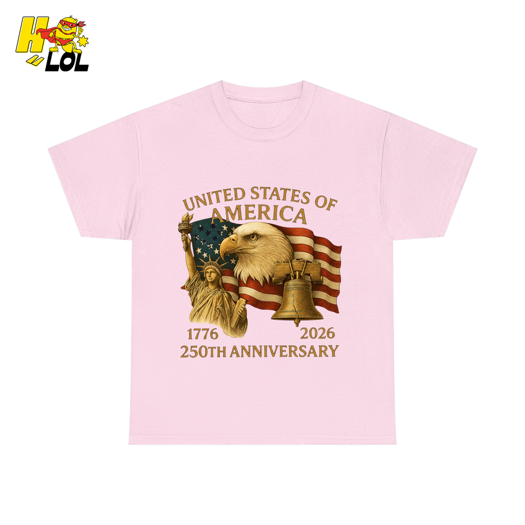 250th Anniversary USA Eagle Graphic T-Shirt Gift for Patriots - HQLOL
