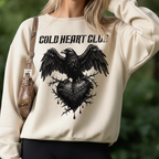 Cold Heart Club Raven Sweatshirt Gift for Anti Valentine - HQLOL