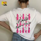 Custom Name Nails Before Males Nail Tech Funny Beauty Shirt - HQLOL
