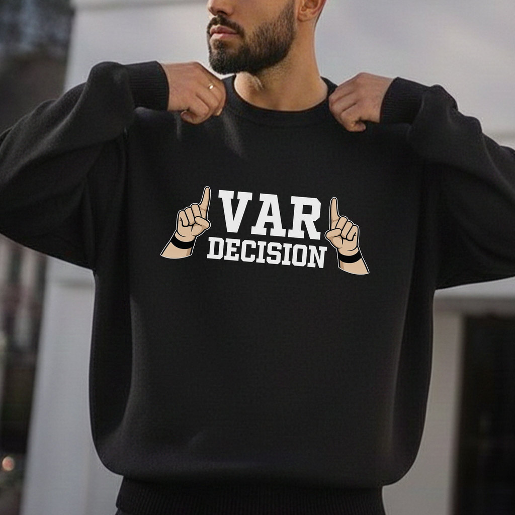 Funny VAR Decision Soccer Referee Sweatshirt Gift for Soccer Fans - HQLOL