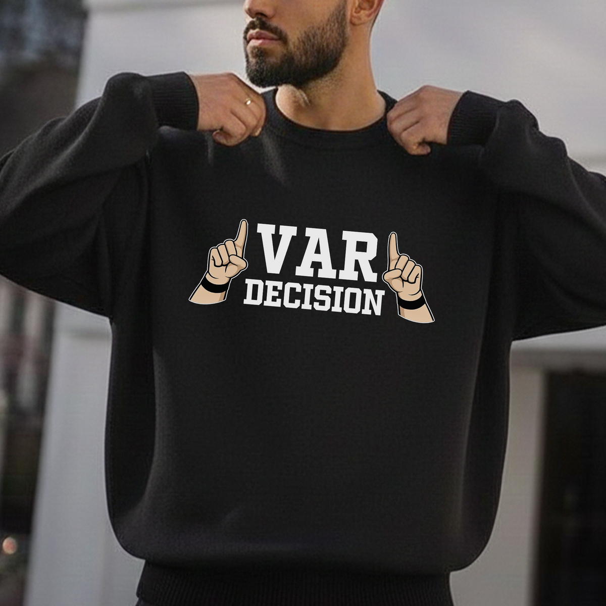 Funny VAR Decision Soccer Referee Sweatshirt Gift for Soccer Fans - HQLOL