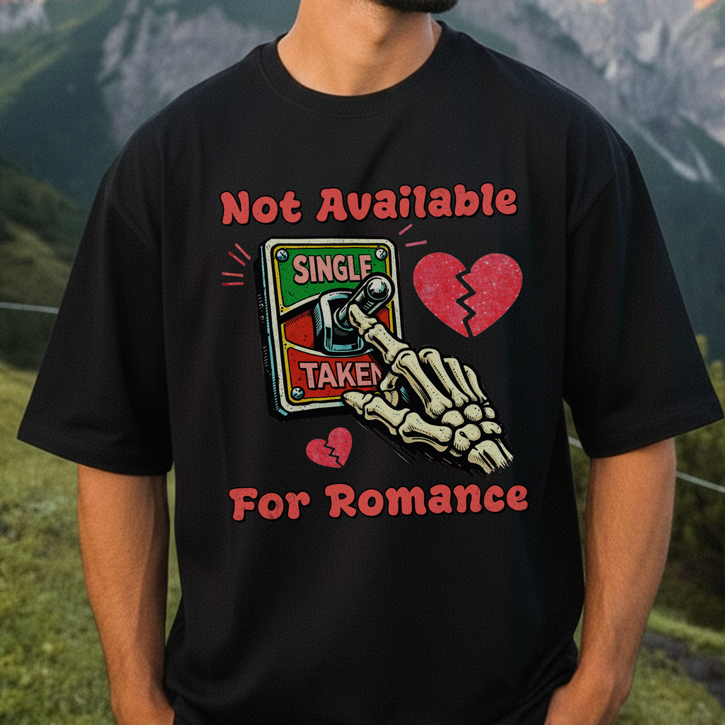 Not Available For Romance Skeleton T-Shirt Gift For Single - HQLOL