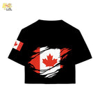 Custom USA Canada Mexxico Flag Soccer Croptop Jersey - HQLOL