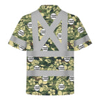 Custom Camo Floral Hi-vis Hawaiian Shirt For Construction Men - HQLOL