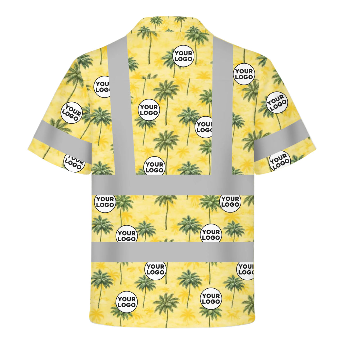 Custom Reflective Palm Tree Hi Vis Hawaiian Shirt Gift For Men - HQLOL