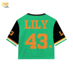 Custom Kiss Me Patrick's Day Croptop Jersey Gift For Women - HQLOL