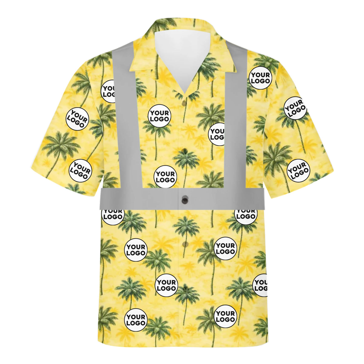 Custom Reflective Palm Tree Hi Vis Hawaiian Shirt Gift For Men - HQLOL