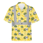 Custom Reflective Palm Tree Hi Vis Hawaiian Shirt Gift For Men - HQLOL