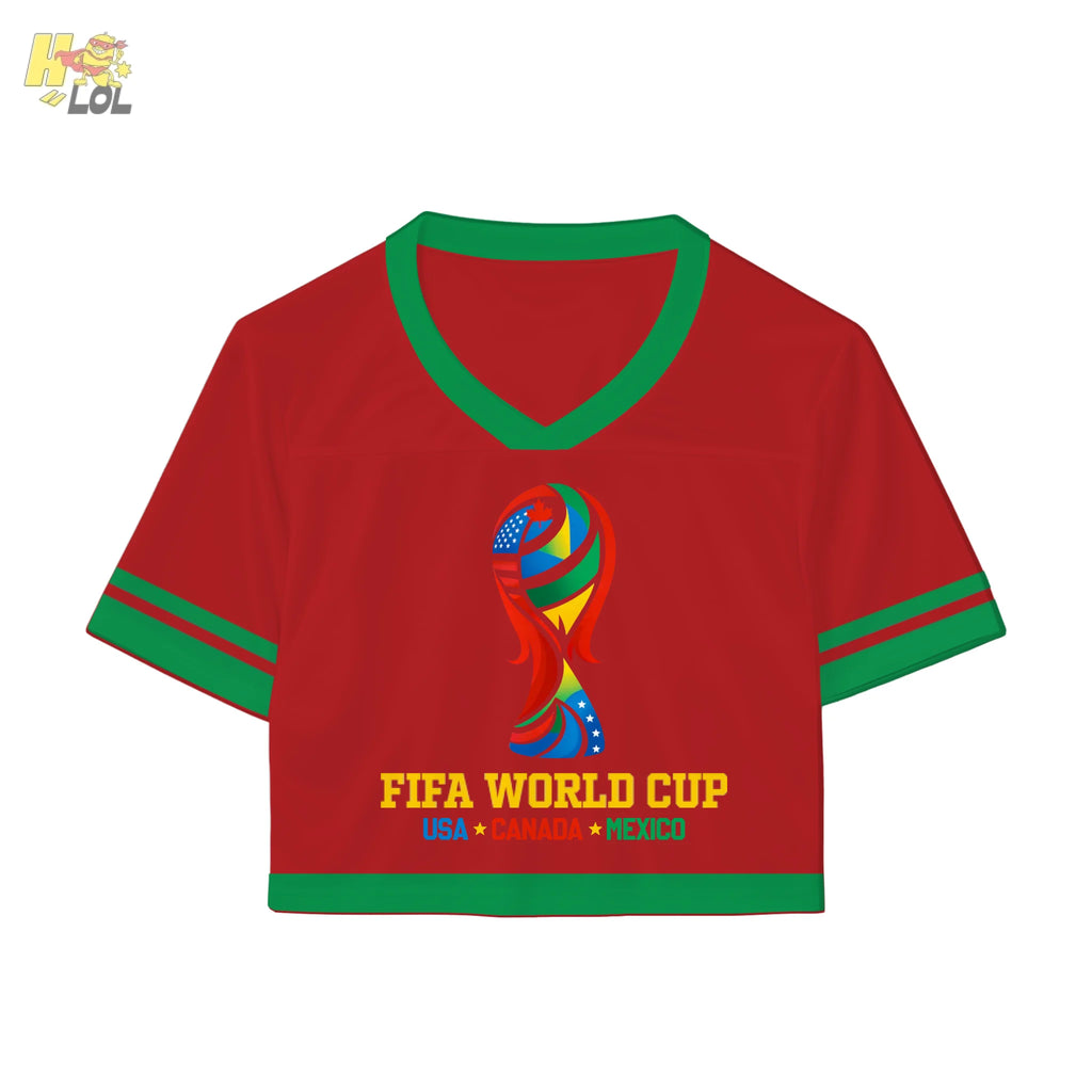 Custom World Cup 2026 Soccer Croptop Jersey Gift For Women - HQLOL