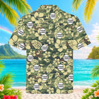 Personalized Camo Floral Hawaiian Shirt Gift for Him - HQLOL