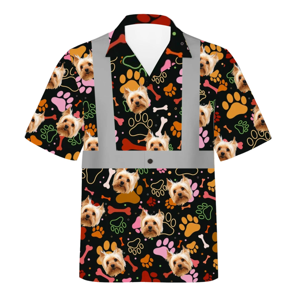 Personalized Dog Photo Hivis Hawaiian Shirt Gift For Dog Lover - HQLOL