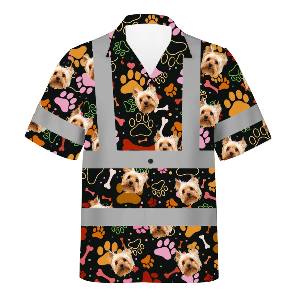 Personalized Dog Photo Hivis Hawaiian Shirt Gift For Dog Lover - HQLOL