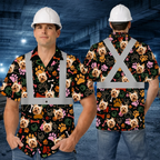 Personalized Dog Photo Hivis Hawaiian Shirt Gift For Dog Lover - HQLOL