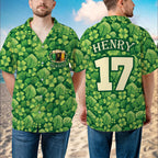 Personalized St Patricks Day Beer Hawaiian Shirt Gift For Men - HQLOL