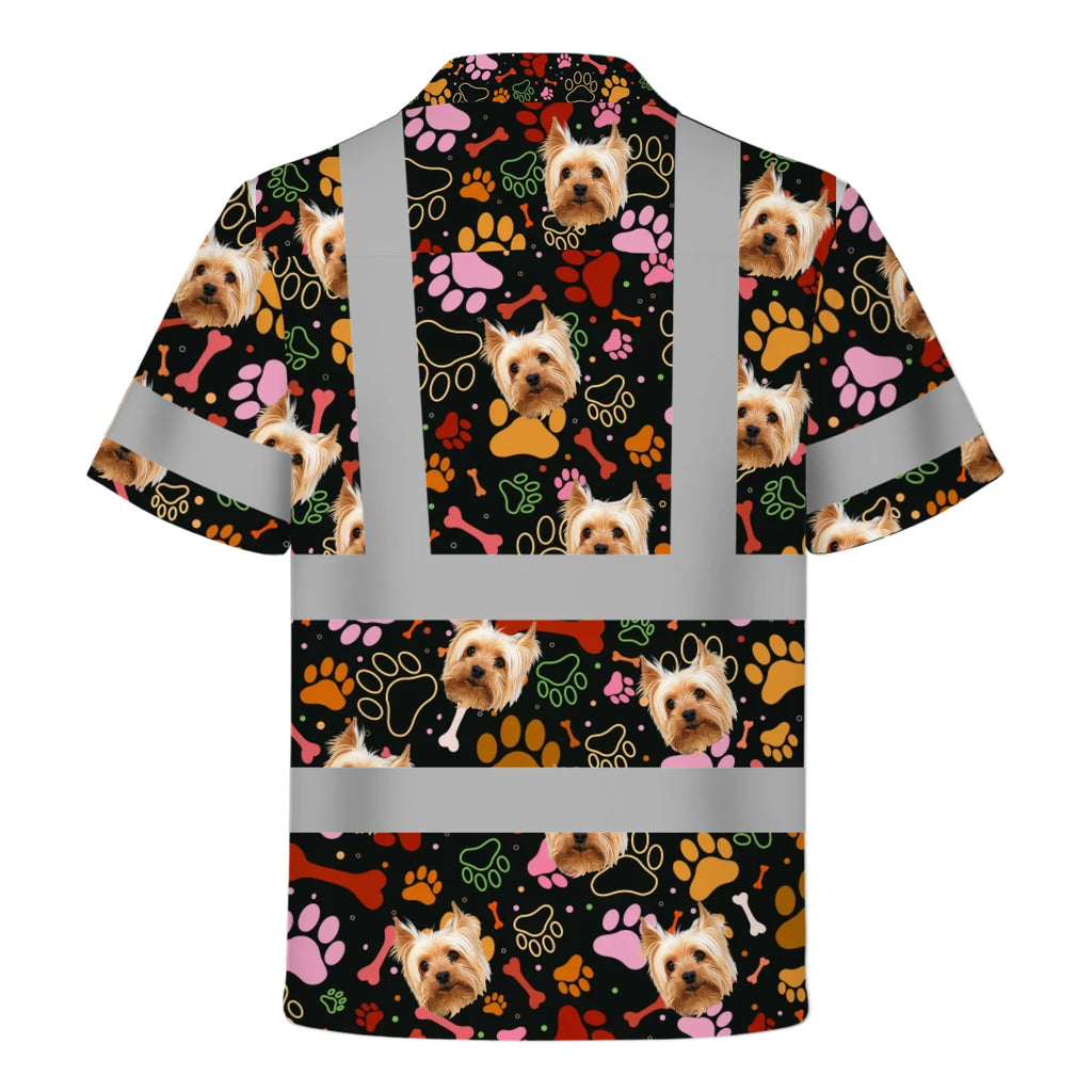 Personalized Dog Photo Hivis Hawaiian Shirt Gift For Dog Lover - HQLOL