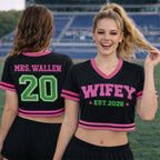 Custom Wifey Sporty Croptop Jersey Gift for Her - HQLOL