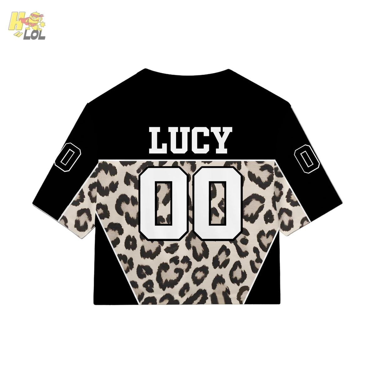 Custom Leopard California Jersey Croptop Gift for Her - HQLOL