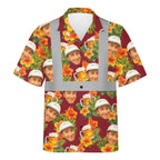 Custom Face Beer Burgundy Hivis Hawaiian Shirt Gift For Men - HQLOL