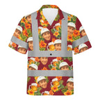 Custom Face Beer Burgundy Hivis Hawaiian Shirt Gift For Men - HQLOL