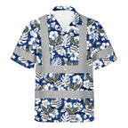Custom Logo Eagle Floral HiVis Hawaiian Shirt Gift for Men - HQLOL