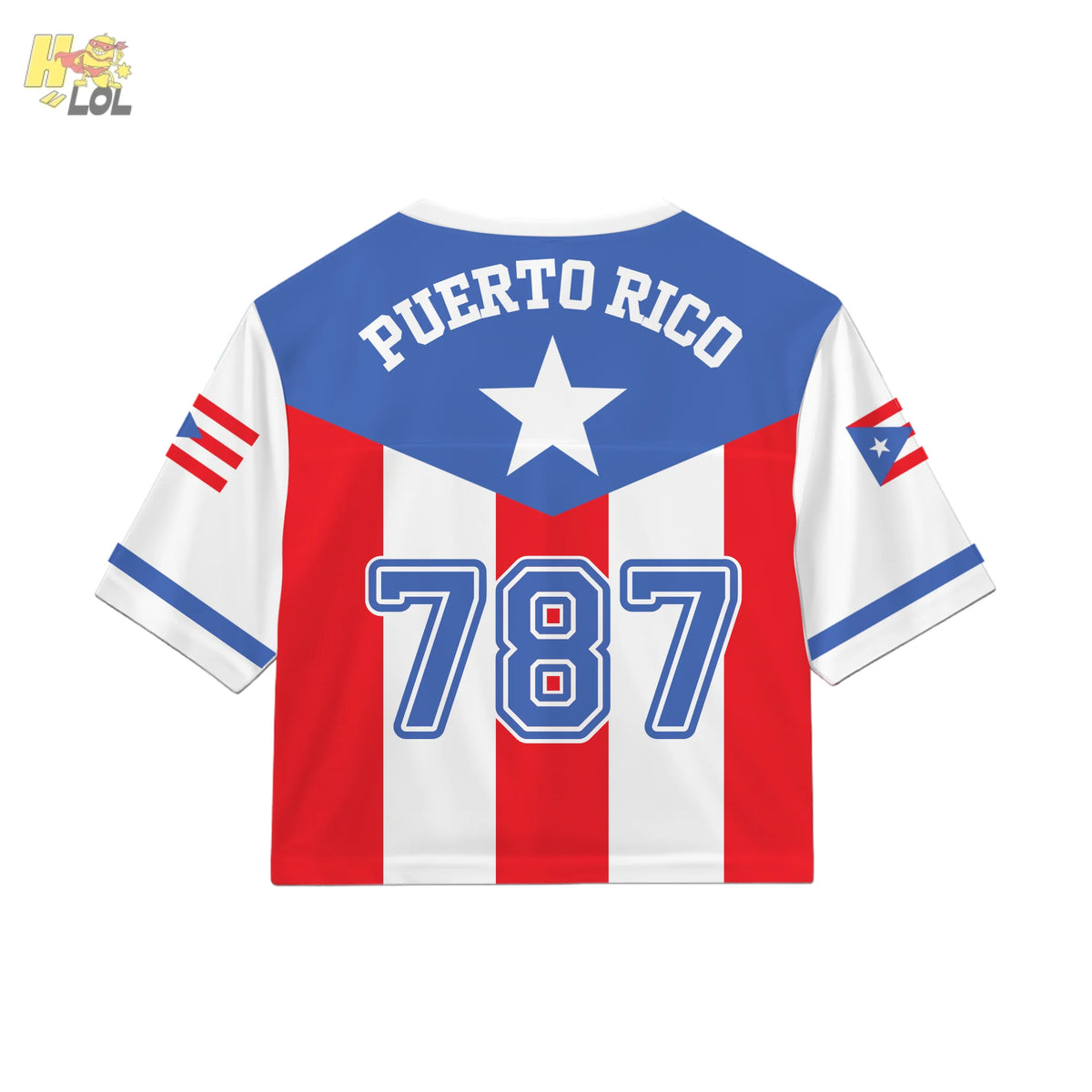 Custom Puerto Rico Flag Sport Croptop Jersey Gift For Her - HQLOL