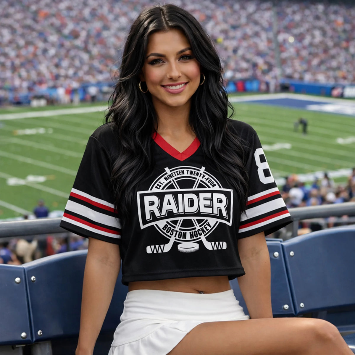 Personalized Raider Boston Hockey Croptop Jersey Gift For Fan - HQLOL