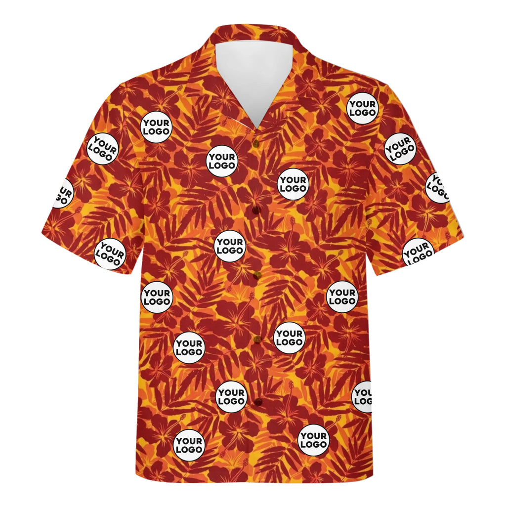 Custom Logo Team Floral Hawaiian Shirt Gift for Groups - HQLOL