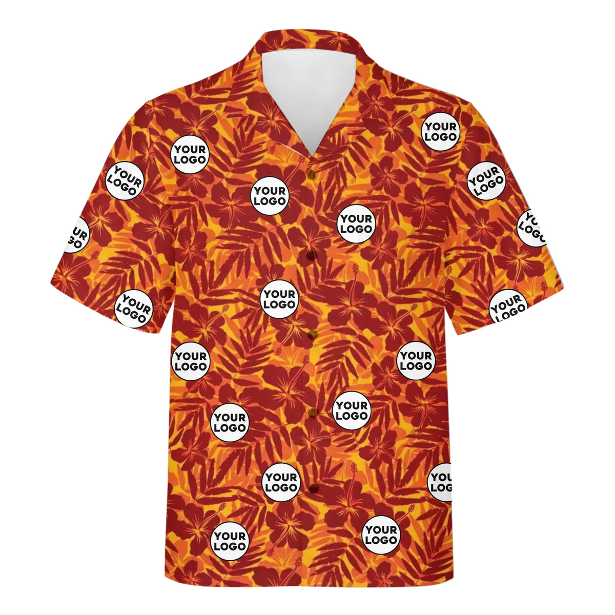 Custom Logo Team Floral Hawaiian Shirt Gift for Groups - HQLOL