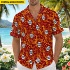 Custom Logo Team Floral Hawaiian Shirt Gift for Groups - HQLOL