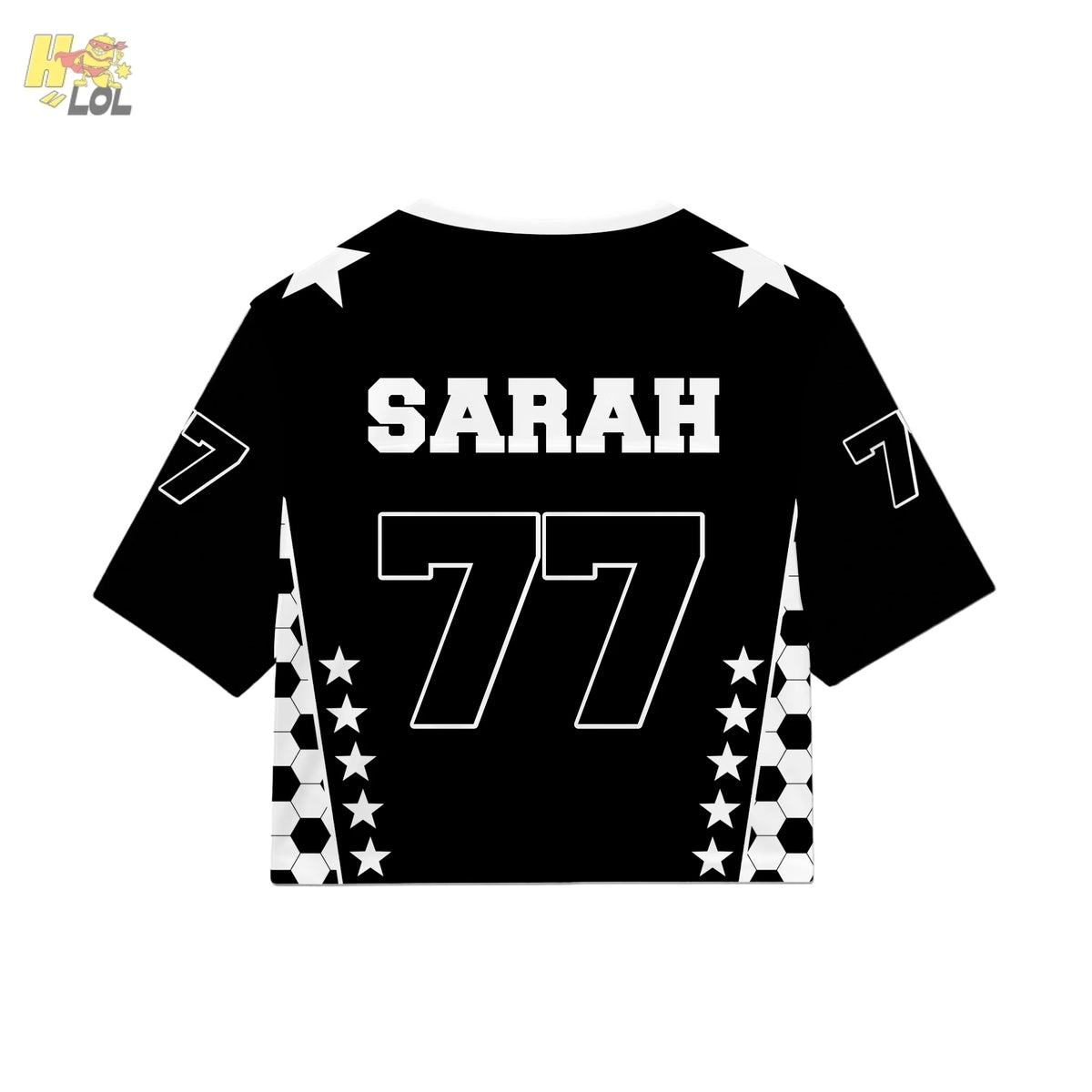 Custom Number Name Soccer Croptop Jersey Gift for Her - HQLOL