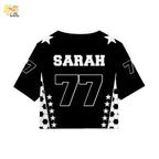 Custom Number Name Soccer Croptop Jersey Gift for Her - HQLOL
