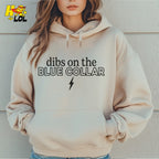 Dibs on the Blue Collar Shirt Patriotic Work Labor Flirty Gift - HQLOL