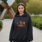 USA 250 Years Of Freedom Floral Hoodie Gift For Patriots - HQLOL