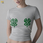 Good Luck Shamrock Clover Baby Tee Gift for Her - HQLOL