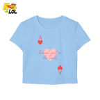 Ace of Hearts Graphic Baby Tee Luckiest Girl in the World Gift for Girlfriend - HQLOL