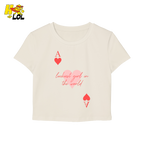 Ace of Hearts Graphic Baby Tee Luckiest Girl in the World Gift for Girlfriend - HQLOL