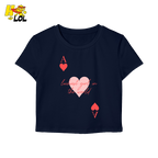 Ace of Hearts Graphic Baby Tee Luckiest Girl in the World Gift for Girlfriend - HQLOL