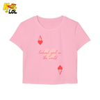 Ace of Hearts Graphic Baby Tee Luckiest Girl in the World Gift for Girlfriend - HQLOL