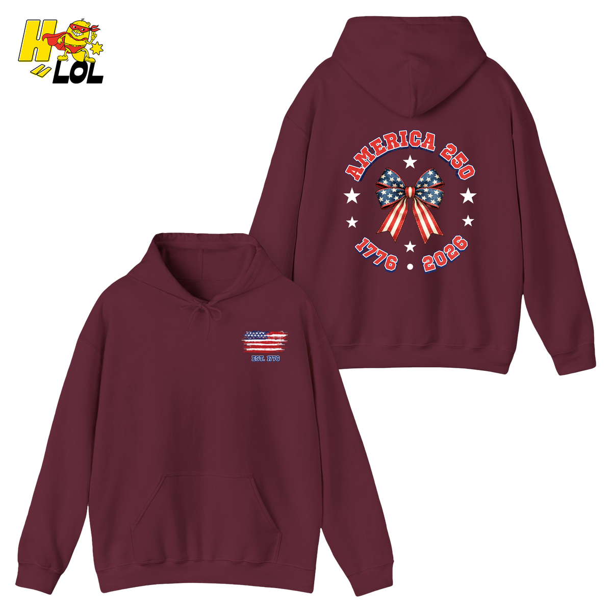 America 250 Semiquincentennial Retro Hoodie Gift For Patriot - HQLOL