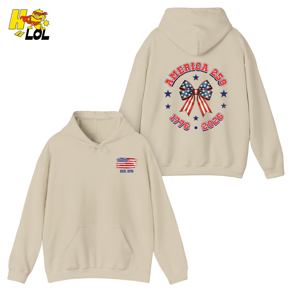America 250 Semiquincentennial Retro Hoodie Gift For Patriot - HQLOL
