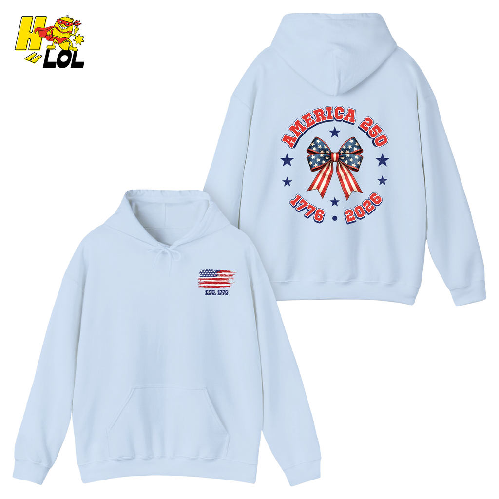 America 250 Semiquincentennial Retro Hoodie Gift For Patriot - HQLOL