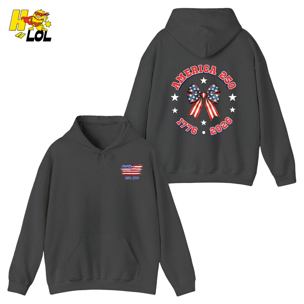 America 250 Semiquincentennial Retro Hoodie Gift For Patriot - HQLOL