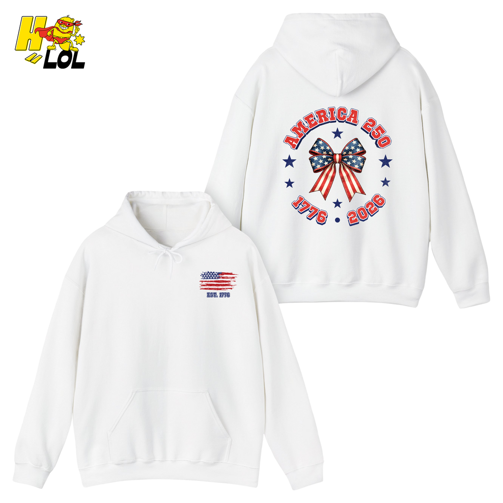 America 250 Semiquincentennial Retro Hoodie Gift For Patriot - HQLOL