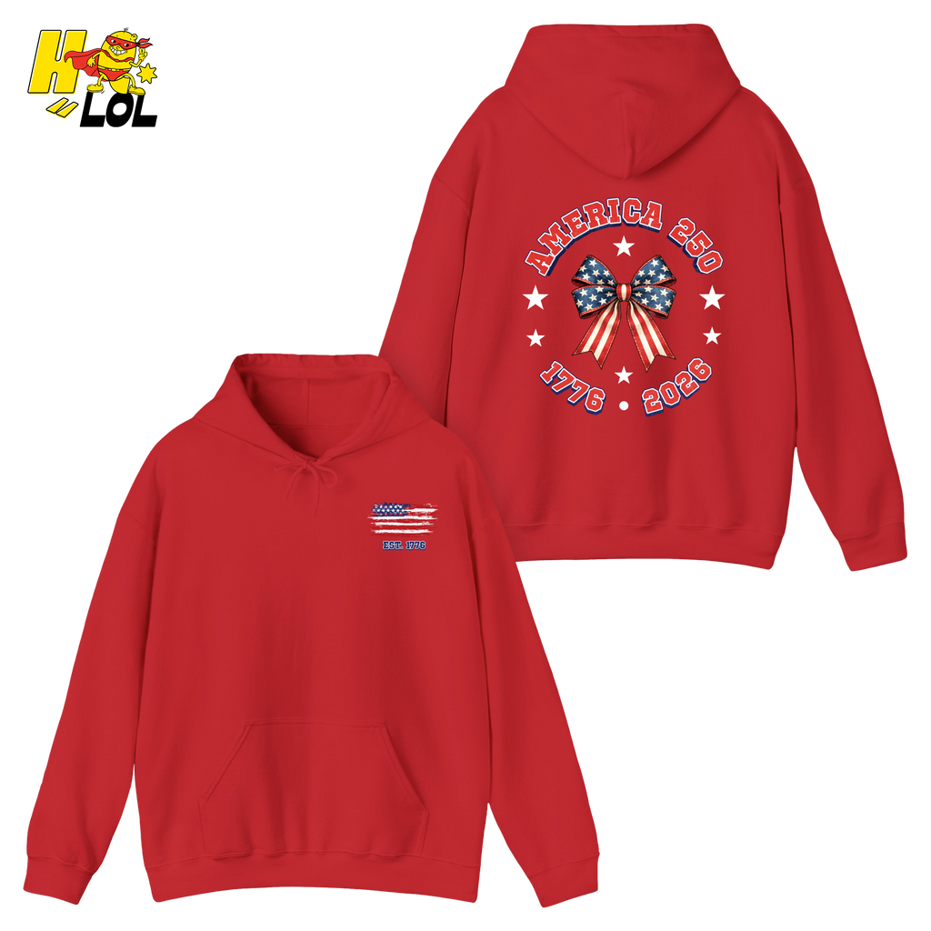 America 250 Semiquincentennial Retro Hoodie Gift For Patriot - HQLOL