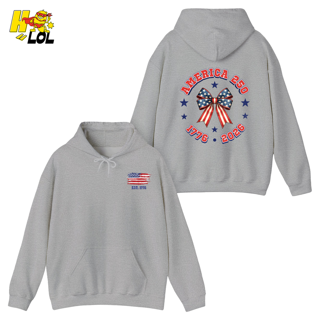 America 250 Semiquincentennial Retro Hoodie Gift For Patriot - HQLOL