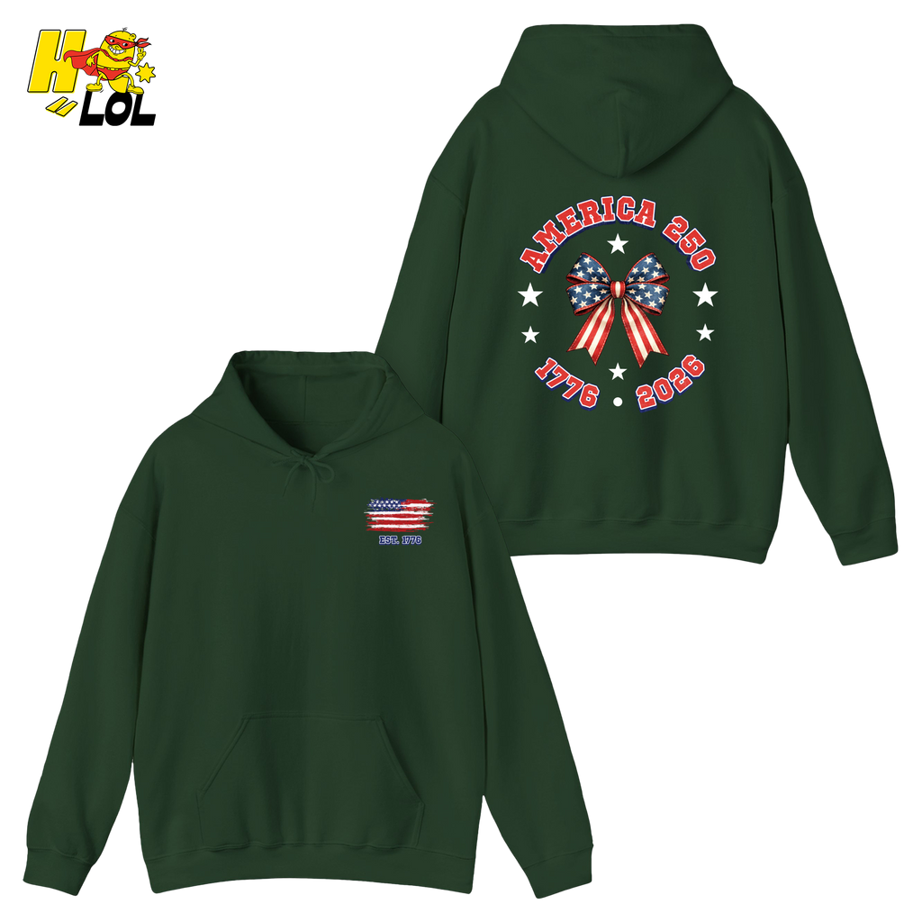 America 250 Semiquincentennial Retro Hoodie Gift For Patriot - HQLOL