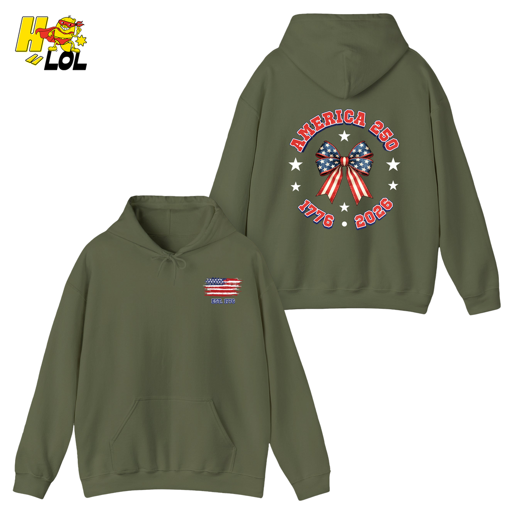 America 250 Semiquincentennial Retro Hoodie Gift For Patriot - HQLOL